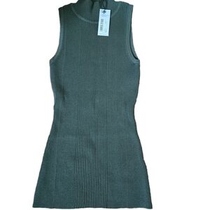 Karen Millen Olive Sleeveless Knit Top